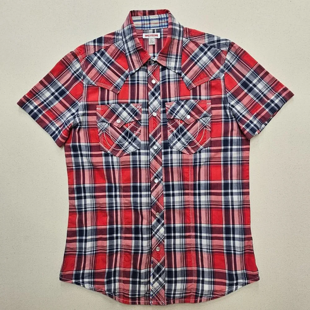 True Religion Short Sleeve Western Style Snap Shirt S